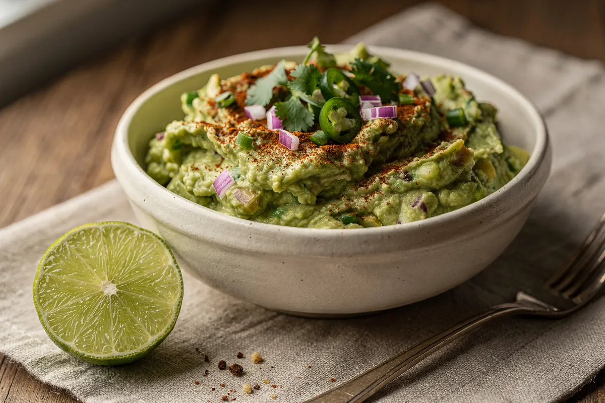 Illustration of Smoky Guacamole (not a photo)