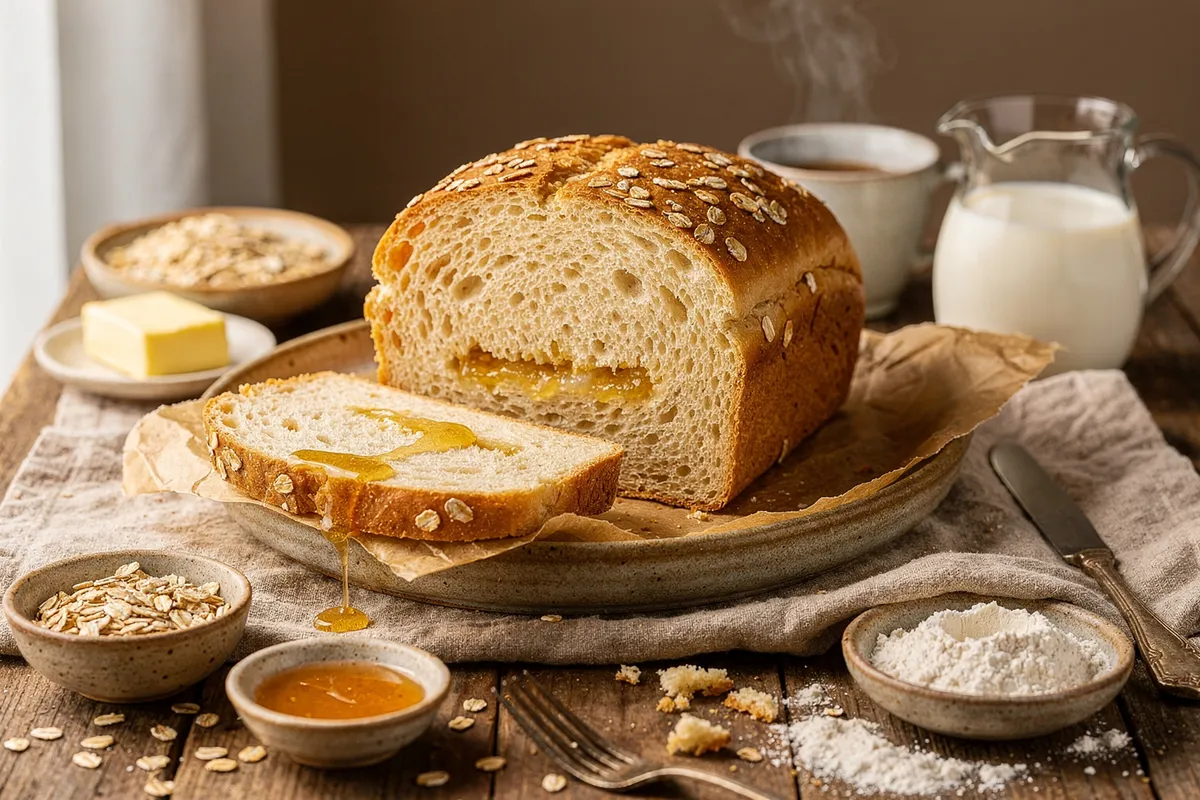 Illustration of Honey Oat Sandwich Bread (not a photo)