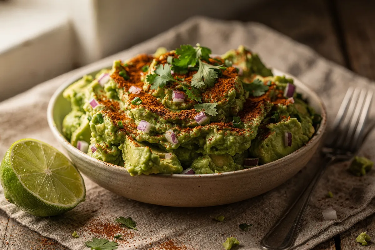 Illustration of Smoky Guacamole (not a photo)