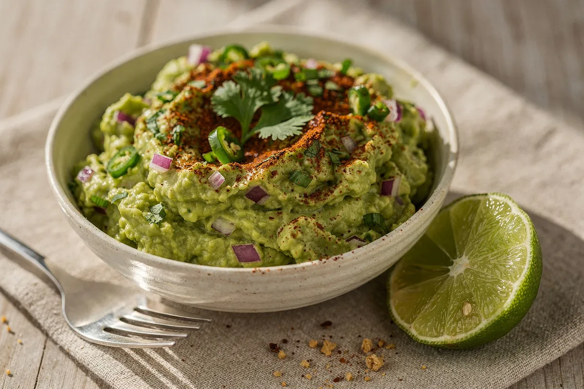 Illustration of Smoky Guacamole (not a photo)